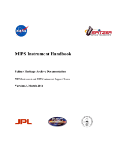MIPS Instrument Handbook - NASA/IPAC Infrared Science Archive