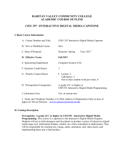 interactive digital media capstone - Online Learning