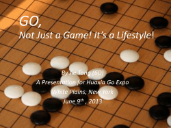 GO, Not Just a Game! It`s a Lifestyle
