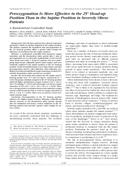 Preoxygenation Is More Effective in the 25&deg; Head-up
