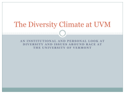 The Diversity Climate at UVM