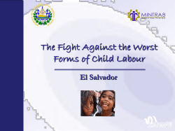 Presentation from El Salvador on