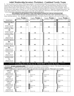 Adult Membership Inventory Worksheet