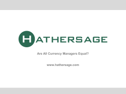 Are All Currency Managers Equal? www