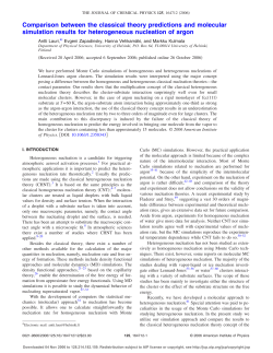 Comparison between the classical theory predictions and molecular