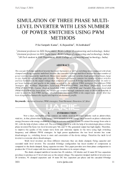 simulation of three phase multi- level inverter with less number of