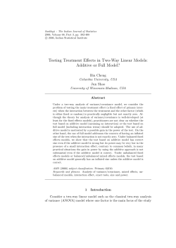 Testing Treatment Effects in Two-Way Linear Models