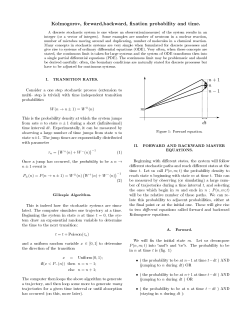 Kolmogorov, forward,backward, fixation probability and time.