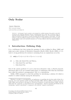 Only Scalar - Universit&auml;t Stuttgart