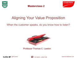 Aligning Your Value Proposition