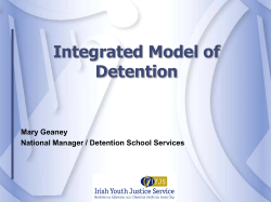 Ms Mary Geaney - National Manager of Detention School Services