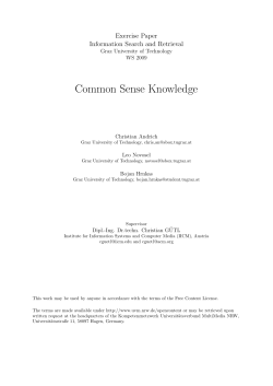 Common Sense Knowledge