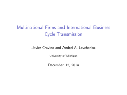 Multinational Firms and International Business Cycle Transmission