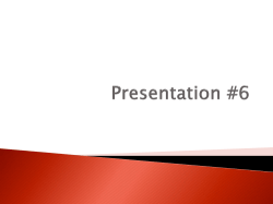 Presentation 6 Groups 1 and 2