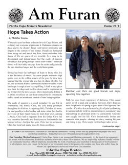 Hope Takes Action - L`Arche Cape Breton