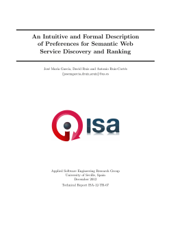 An Intuitive and Formal Description of Preferences for