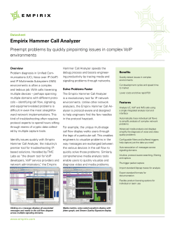 Empirix Hammer Call Analyzer