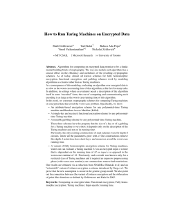 How to Run Turing Machines on Encrypted Data