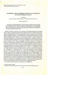 CONFORMAL FIELD THEORIES COUPLED TO 2-D