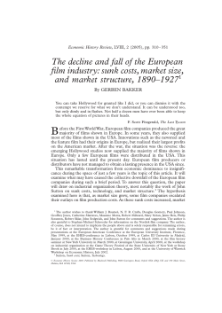 The decline and fall of the European film industry: sunk costs, market