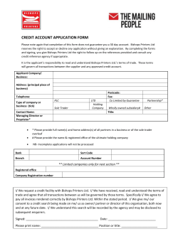 credit account application form