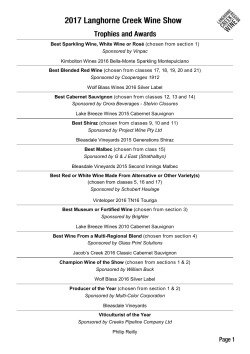 Best Sparkling Wine, White Wine or Ros&eacute; (chosen from section 1
