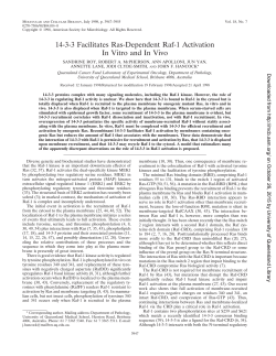 14-3-3 Facilitates Ras-Dependent Raf-1 Activation In