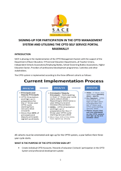 CPTD Sign Up Manual