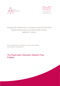The Reservation-Allocation Network Flow Problem - Helmut