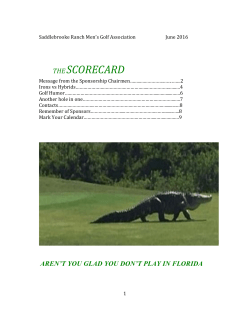 AREN`T YOU GLAD YOU DON`T PLAY IN FLORIDA