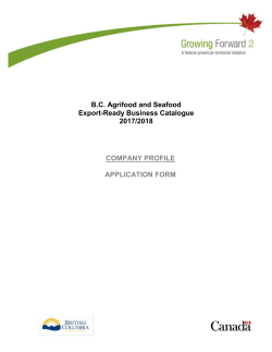 Export-Ready Business Catalogue application form