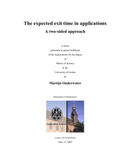 The expected exit time in applications
