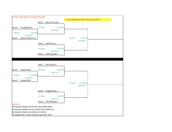 3rd-4th Grade Boys Tournament Bracket ***ALL GAMES WILL BE