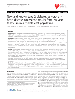 New and known type 2 diabetes as coronary heart disease