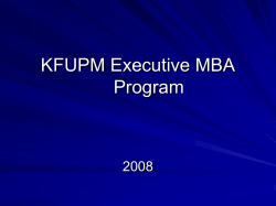 KFUPM Executive MBA Revised Program