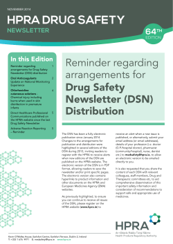 hpra drug safety - The Health Products Regulatory Authority