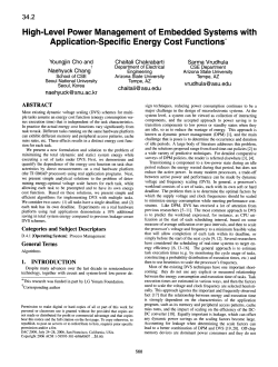 Application-Specific Energy Cost Functions