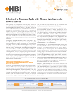 Infusing the Revenue Cycle with Clinical Intelligence to