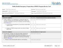 emergency preparedness review tool