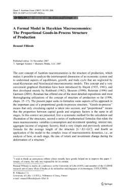 A Formal Model in Hayekian Macroeconomics: The