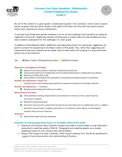 Common Core State Standards - Mathematics