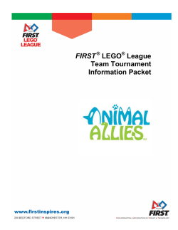 FIRST LEGO League Team Tournament Information Packet