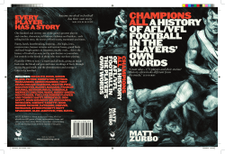 champions all a history of afl/vfl football in the players` own words