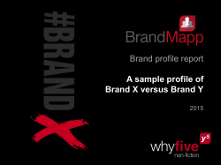 How to use BrandMapp Brand Profiles Creating your