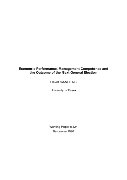 Economic Performance, Management Competence and the