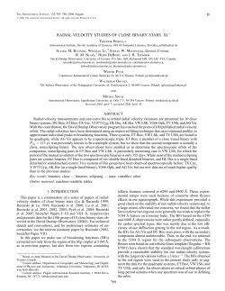 radial velocity studies of close binary stars. xi.1