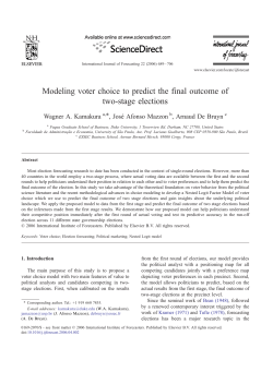 Modeling voter choice to predict the final outcome of two