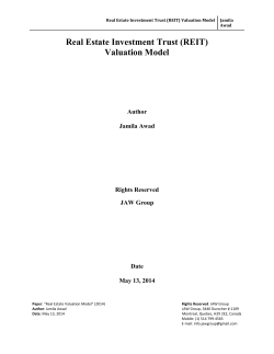 (REIT) Valuation Model