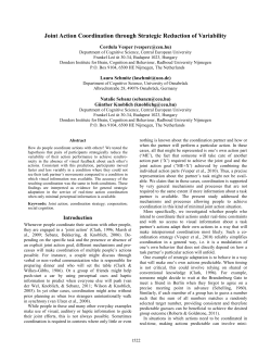 Joint Action Coordination through Strategic Reduction of