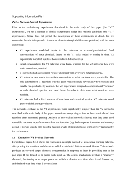 Supporting Information File 1 Part 1. Previous Network Experiments